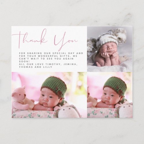 BUDGET Thank You PHOTO Cards NEW BABY Girl Boy