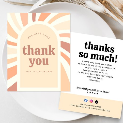 Budget Thank You Purchase Business Order Retro Sun