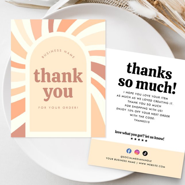 Budget Thank You Purchase Business Order Retro Sun (Creator Uploaded)