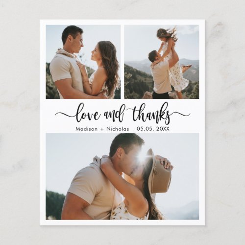 Budget Thanks Photo Collage Wedding Thank You Card