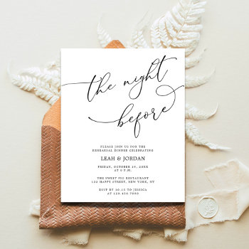 Budget The Night Before Wedding Rehearsal Dinner Flyer by WordsandConfetti at Zazzle