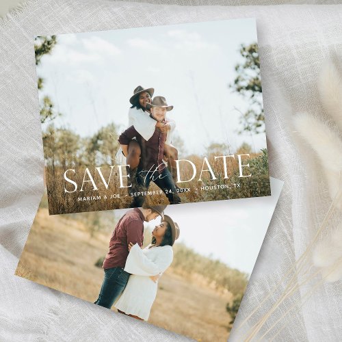 Budget The Script H Modern 2 Photo Save the Date