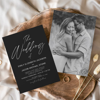 Budget The Wedding Of Black White Photo Elegant Flyer by Hot_Foil_Creations at Zazzle