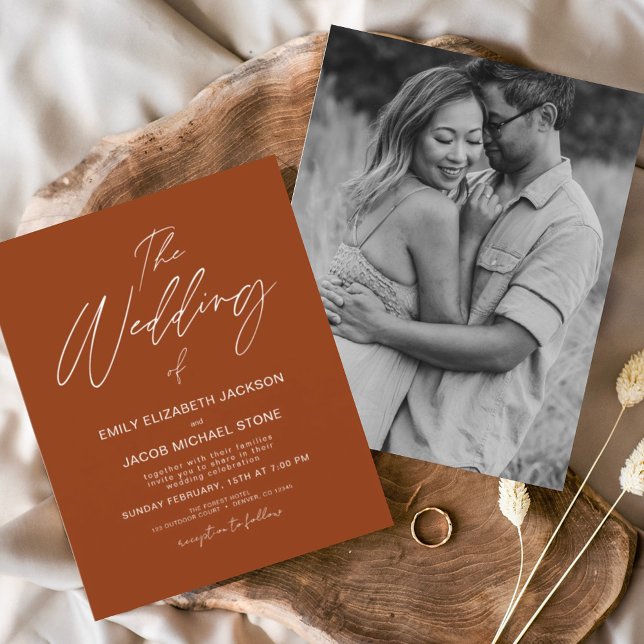 Budget The Wedding of Burnt Orange Photo Elegant Flyer (Creator Uploaded)