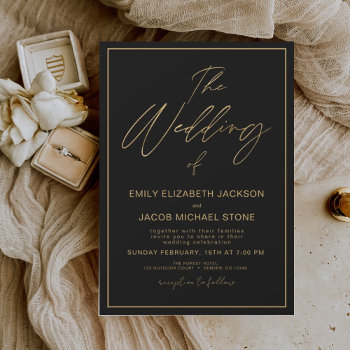 Budget The Wedding Of Gold Black Elegant by Hot_Foil_Creations at Zazzle