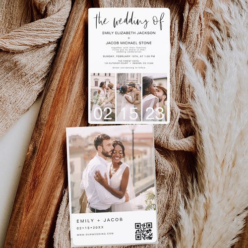 Budget The Wedding of Minimalist QR code Simple