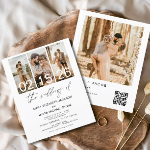 Budget The Wedding of Photo QR code Invitation