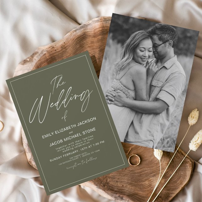 Budget The Wedding of Sage Green Photo Elegant Fly Flyer (Creator Uploaded)