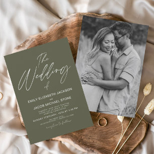 Budget The Wedding of Sage Green Photo Elegant Flyer