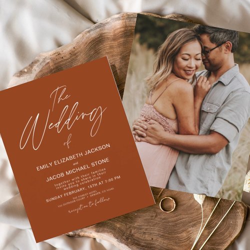 Budget The Wedding of Terracotta Modern Typography