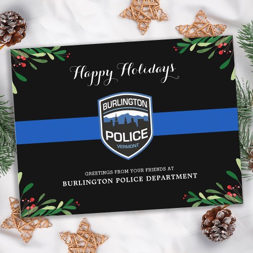Budget Thin Blue Line Police Department Christmas