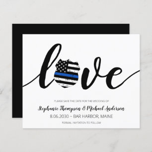 Budget Thin Blue Line Police Wedding Save The Date