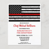 Budget Thin Red Line Firefighter Retirement (Front)
