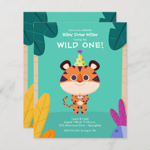 Budget Tiger Kid's Birthday Invitations