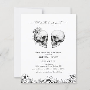 BUDGET Til Death Gothic Skull Black Bridal Shower