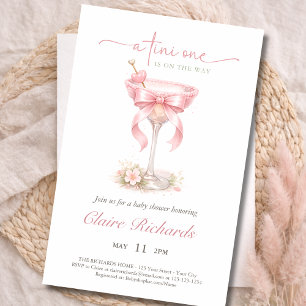 Budget Tini One Is On The Way Baby Girl Shower  Flyer