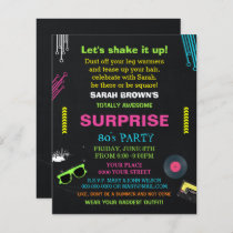 Budget Totally Awesome 80s Party Invitation