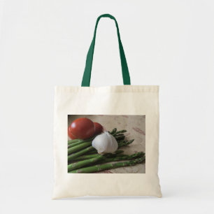 Budget Tote--Asparagus, Garlic & Tomatoes Tote Bag