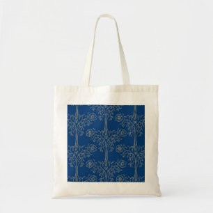 Budget Tote Bag, Dark Blue, Gold-effect Pattern Bag