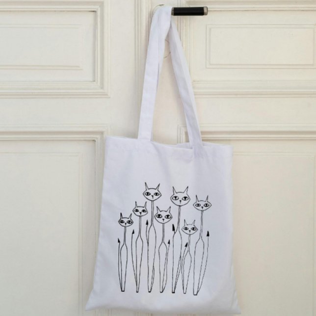 Budget Tote Bag (Hand-drawn cats) (Creator Uploaded)