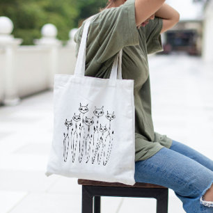 Budget Tote Bag (Hand-drawn cats)