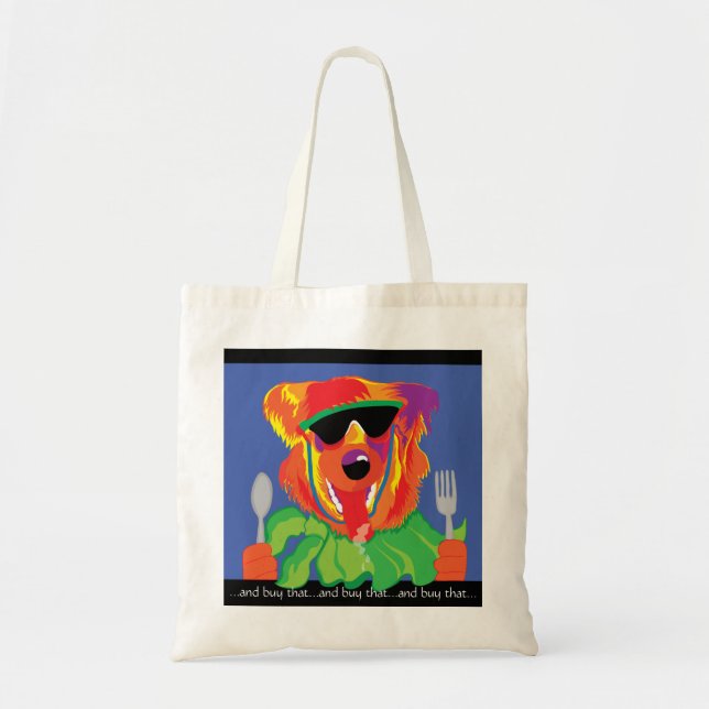 Budget Tote Bag "Hungry Dog" (Front)