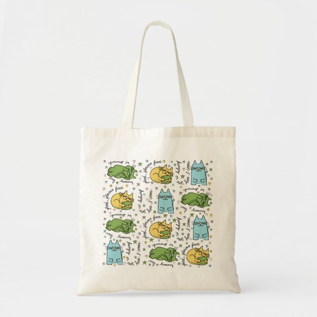 Budget Tote Bag "Kitty, Kitty" (Front)