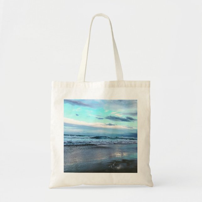 Budget Tote Bag Ocean Sunset. (Front)