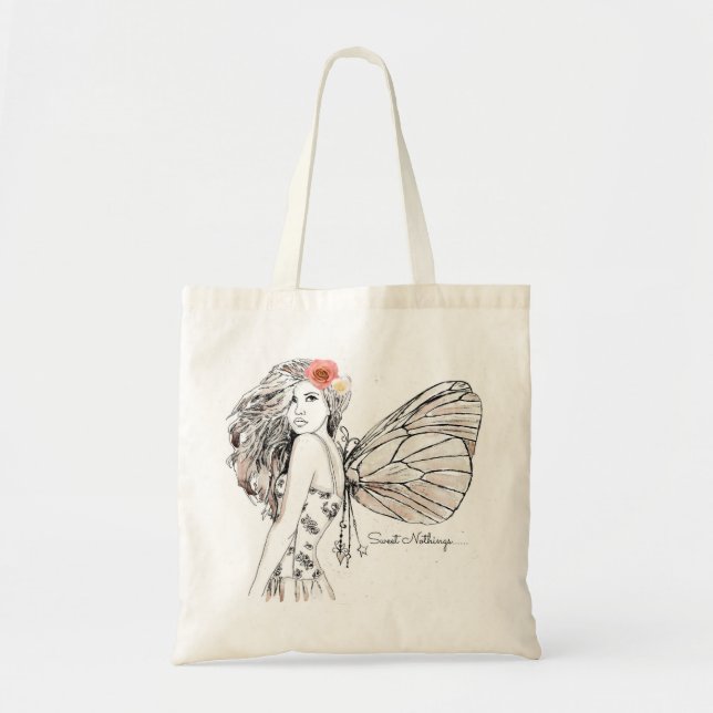Budget Tote - Shadow Fairy with Flower in Her Hair (Front)