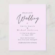 BUDGET Trending Color Pink Wedding Invite