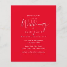 BUDGET Trending Wedding Colors BLACK and RED