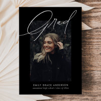 Budget Trendy Calligraphy Three Photo Graduation