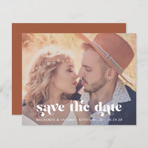 Budget Trendy Modern Photo Save the Date