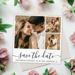 Budget Trendy Script Photo Save The Date