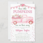 Budget Triplets Pink Little Pumpkin By Mail Shower (Front)