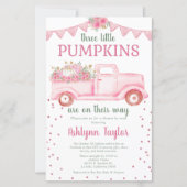 Budget Triplets Pink Little Pumpkin By Mail Shower (Front)