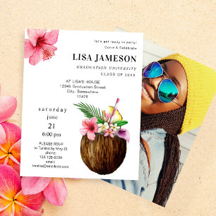 Budget Tropical Coconut Gradauation w/ Photo V2