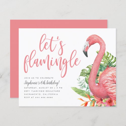 Budget Tropical Flamingo Lets Flamingle Birthday