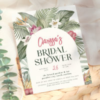 Budget Tropical Floral Arch Summer Bridal Shower