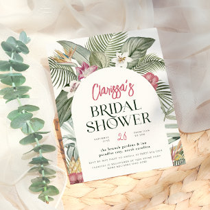 Budget Tropical Floral Arch Summer Bridal Shower
