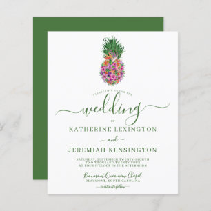 BUDGET Tropical Floral Hibiscus Pineapple Wedding