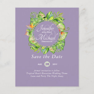 BUDGET Tropical Leaf Hawaiian Luau Wedding