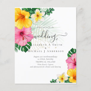 BUDGET Tropical Paradise Beach Wedding Florals Flyer