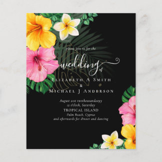 BUDGET Tropical Paradise Beach Wedding Florals Flyer