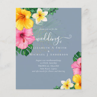 BUDGET Tropical Paradise Beach Wedding Florals Flyer