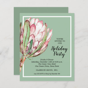 Budget Tropical Protea Holiday Christmas Invites