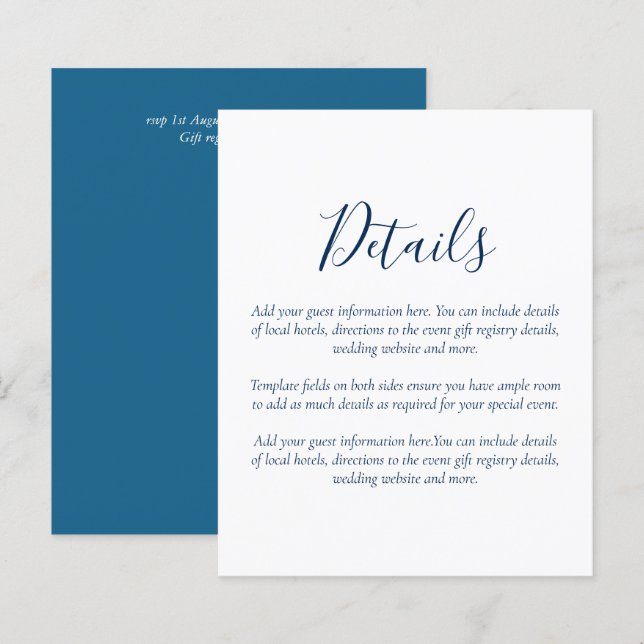 Budget Tropical Wedding Details Hotels Enclosure (Front/Back)