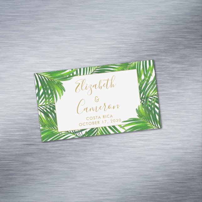 BUDGET Tropical Wedding Save the Date Favor Magnet (In Situ)