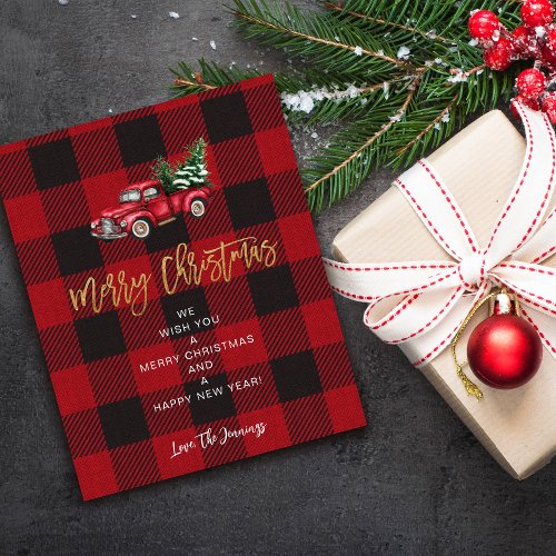 Budget Truck  Buffalo Check Merry Christmas  Flyer