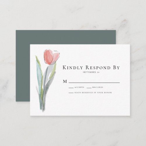 BUDGET Tulip Wedding RSVP Card